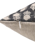 Square/Lumber block print pillow cover- Thick Linen - TULSI BUTI - Fabdivine