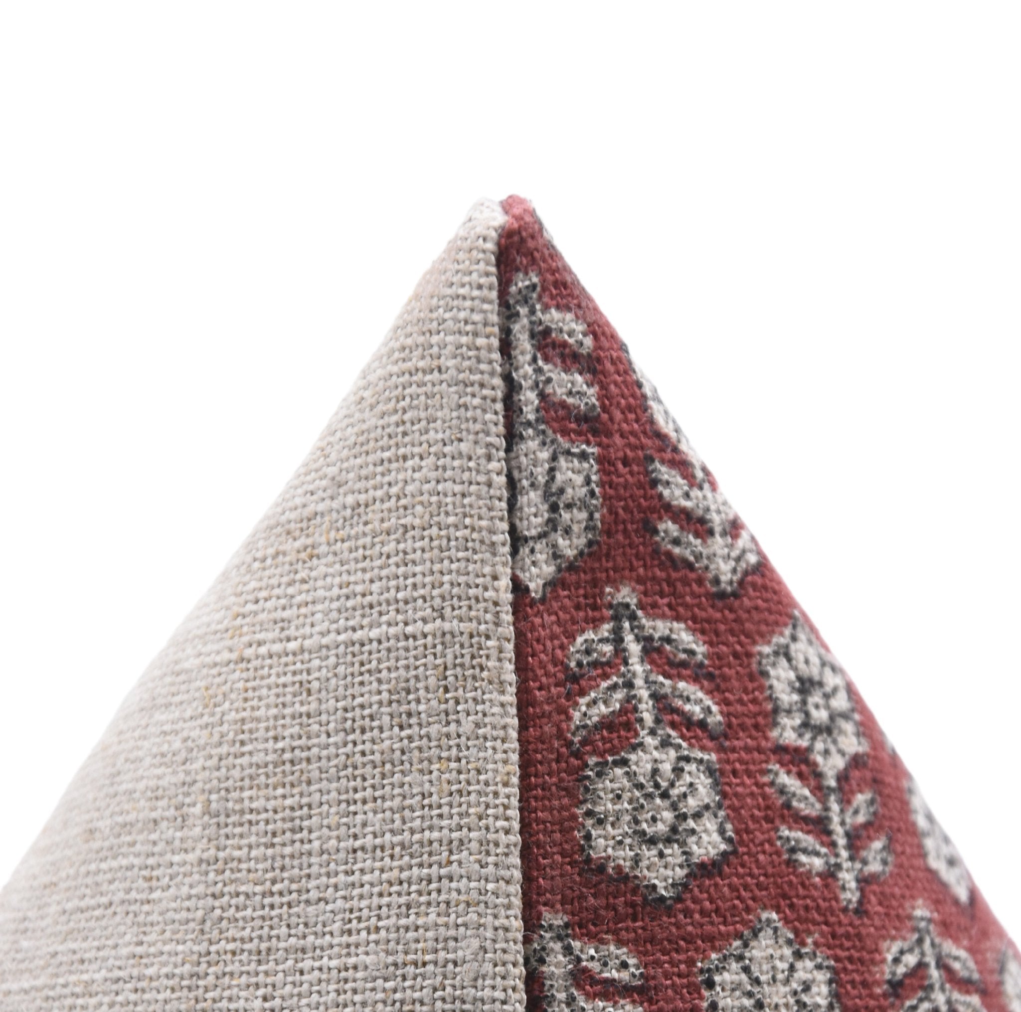 Heavy/Thick Linen block print designer boho pillow/cushion cover- TULSI BUTI - Fabdivine