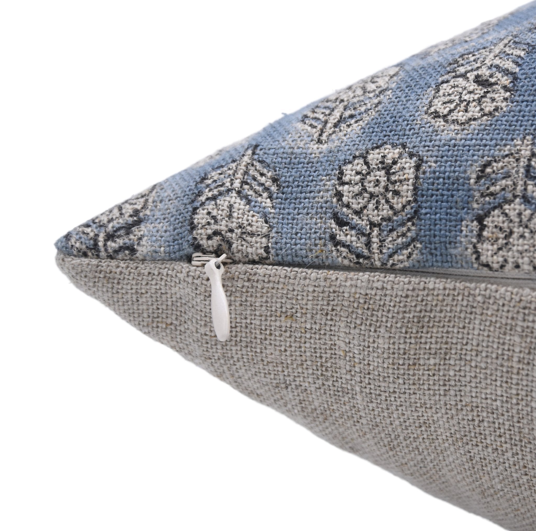 Square/Lumber block print pillow cover- Thick/Heavy Linen- TULSI BUTI - Fabdivine