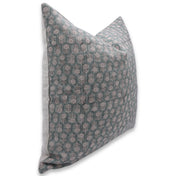 Thick Linen block print designer boho pillow/cushion cover- TULSI BUTI - Fabdivine