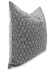 Thick Linen block print designer boho pillow/cushion cover- TULSI BUTI - Fabdivine