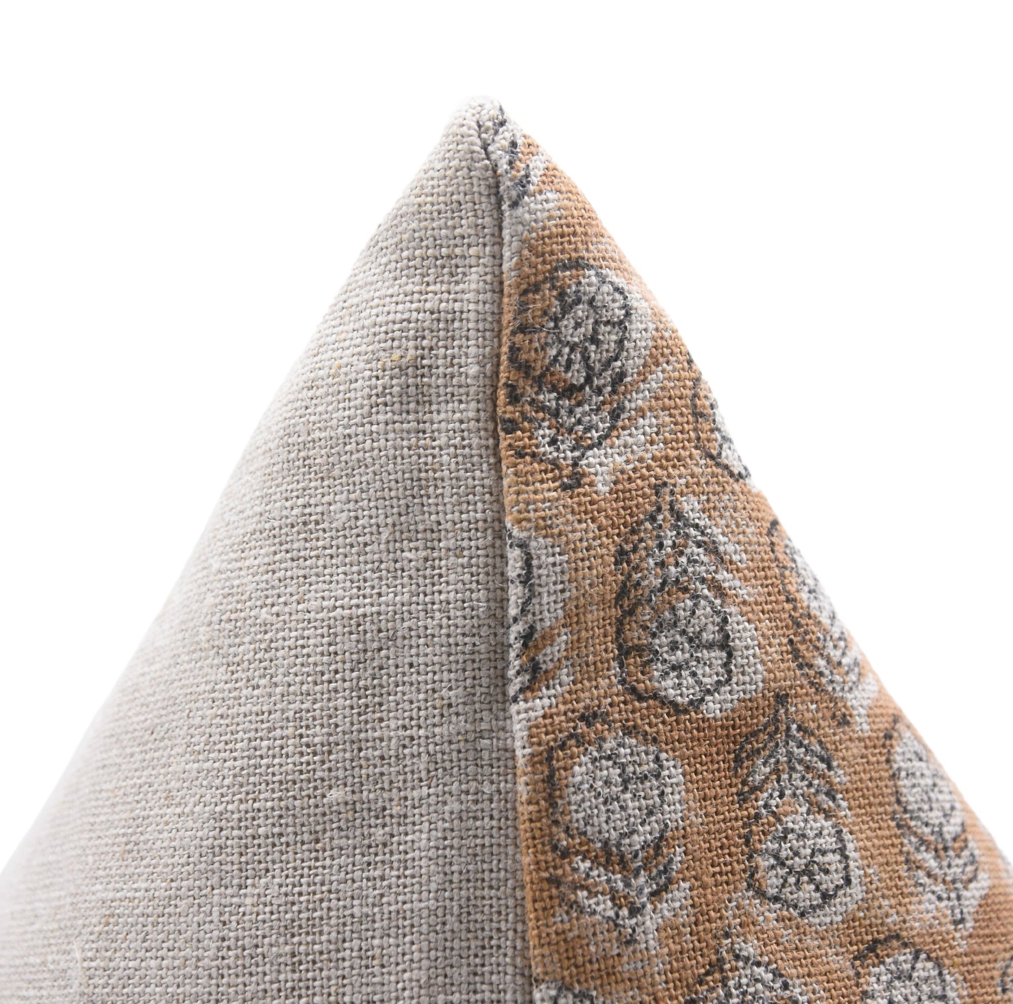 Thick Linen block print designer boho pillow/cushion cover- TULSI BUTI - Fabdivine