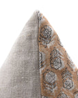 Thick Linen block print designer boho pillow/cushion cover- TULSI BUTI - Fabdivine