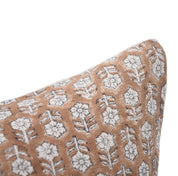 Block print Thick/Heavy Linen throw pillow cover- TULSI BUTI - Fabdivine