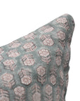 Thick Linen block print designer boho pillow/cushion cover- TULSI BUTI - Fabdivine