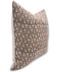 Block print Thick/Heavy Linen throw pillow cover- TULSI BUTI - Fabdivine