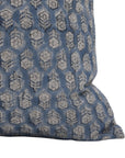 Square/Lumber block print pillow cover- Thick/Heavy Linen- TULSI BUTI - Fabdivine