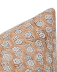 Thick Linen block print designer boho pillow/cushion cover- TULSI BUTI - Fabdivine