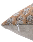 Thick Linen block print designer boho pillow/cushion cover- TULSI BUTI - Fabdivine