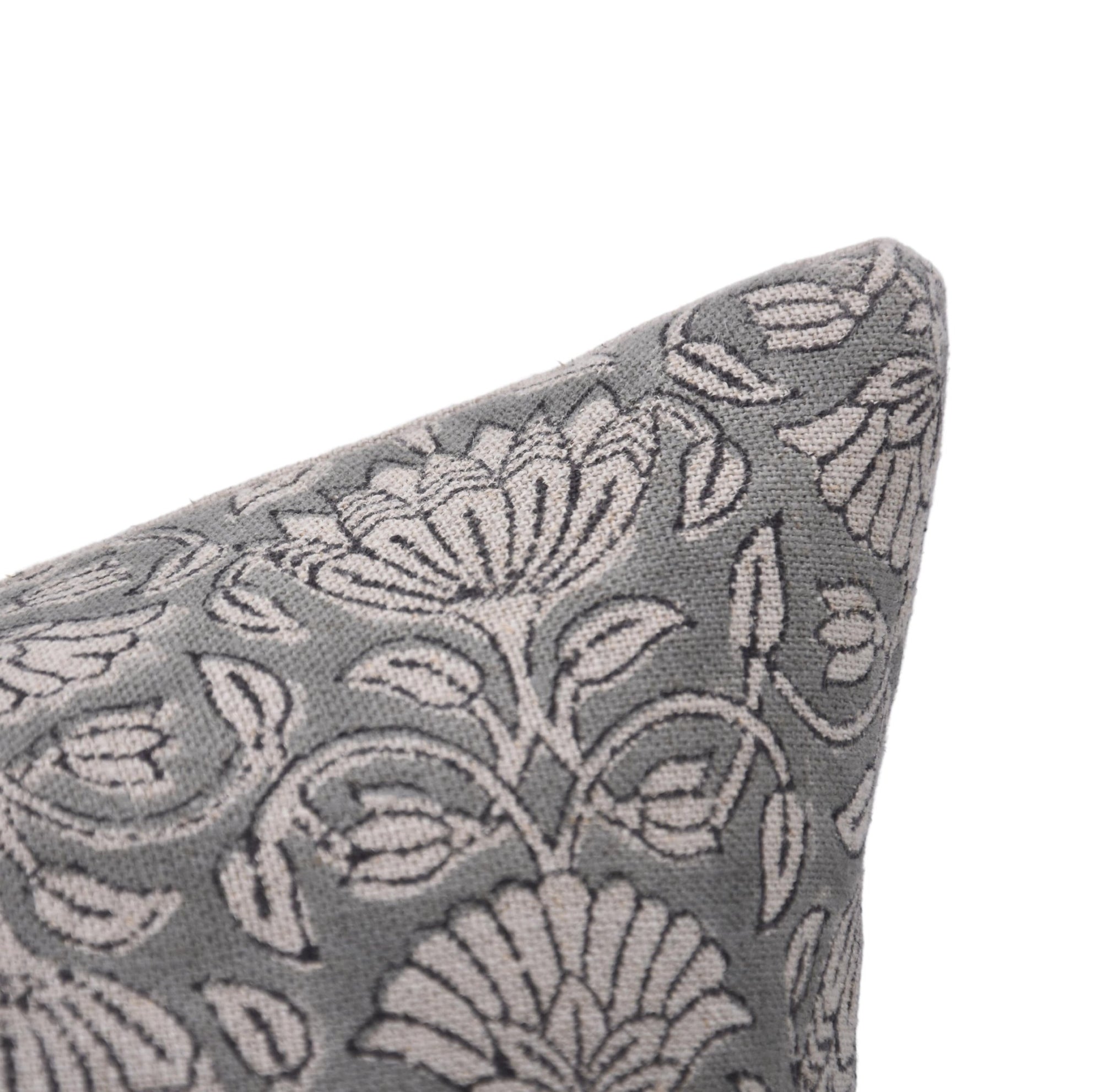 Throw Pillow Cover –Designer Collection of Hand Block Print Heavy/Thick Linen- ULTA KAMAL - Fabdivine