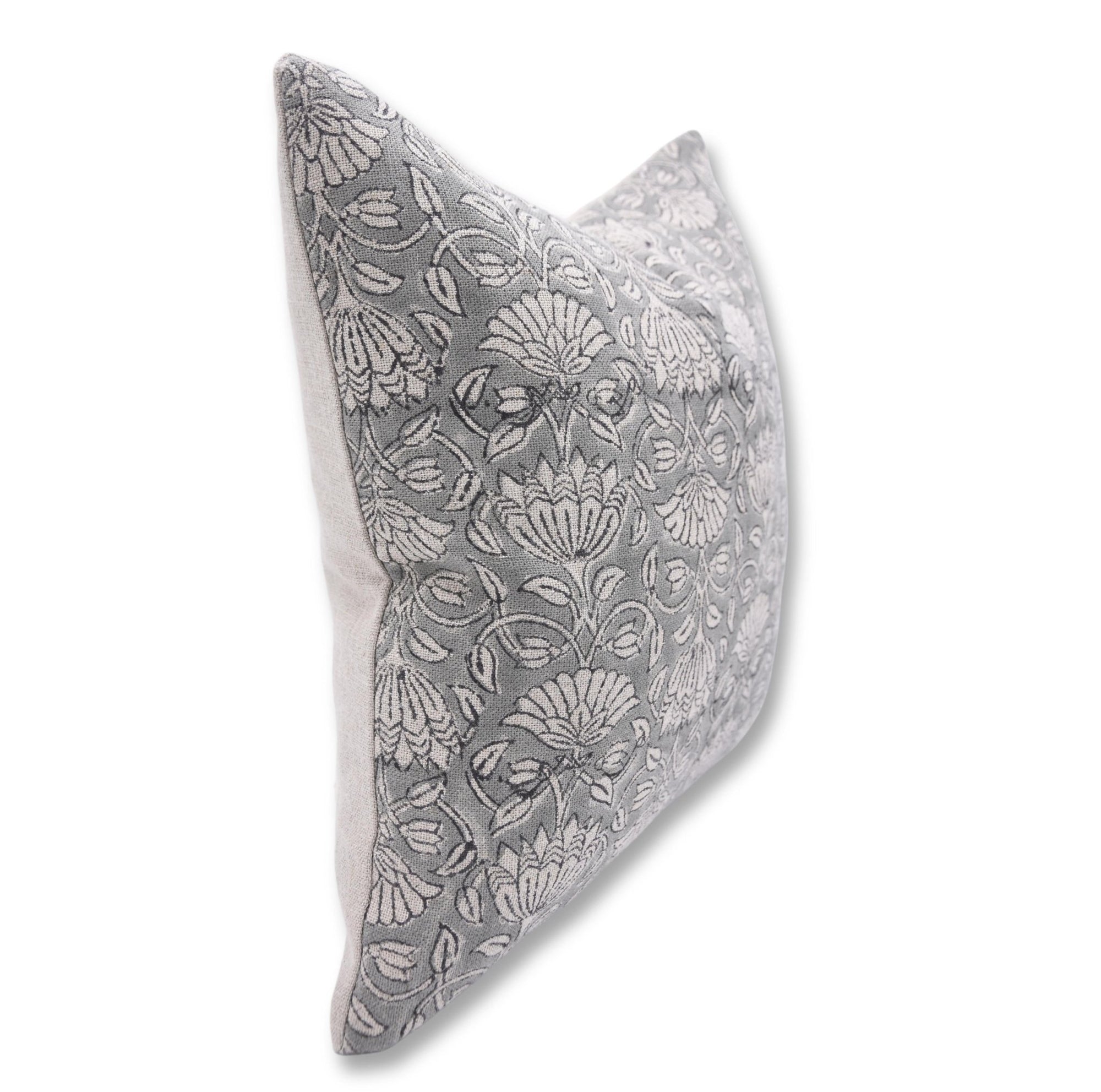 Throw Pillow Cover –Designer Collection of Hand Block Print Heavy/Thick Linen- ULTA KAMAL - Fabdivine