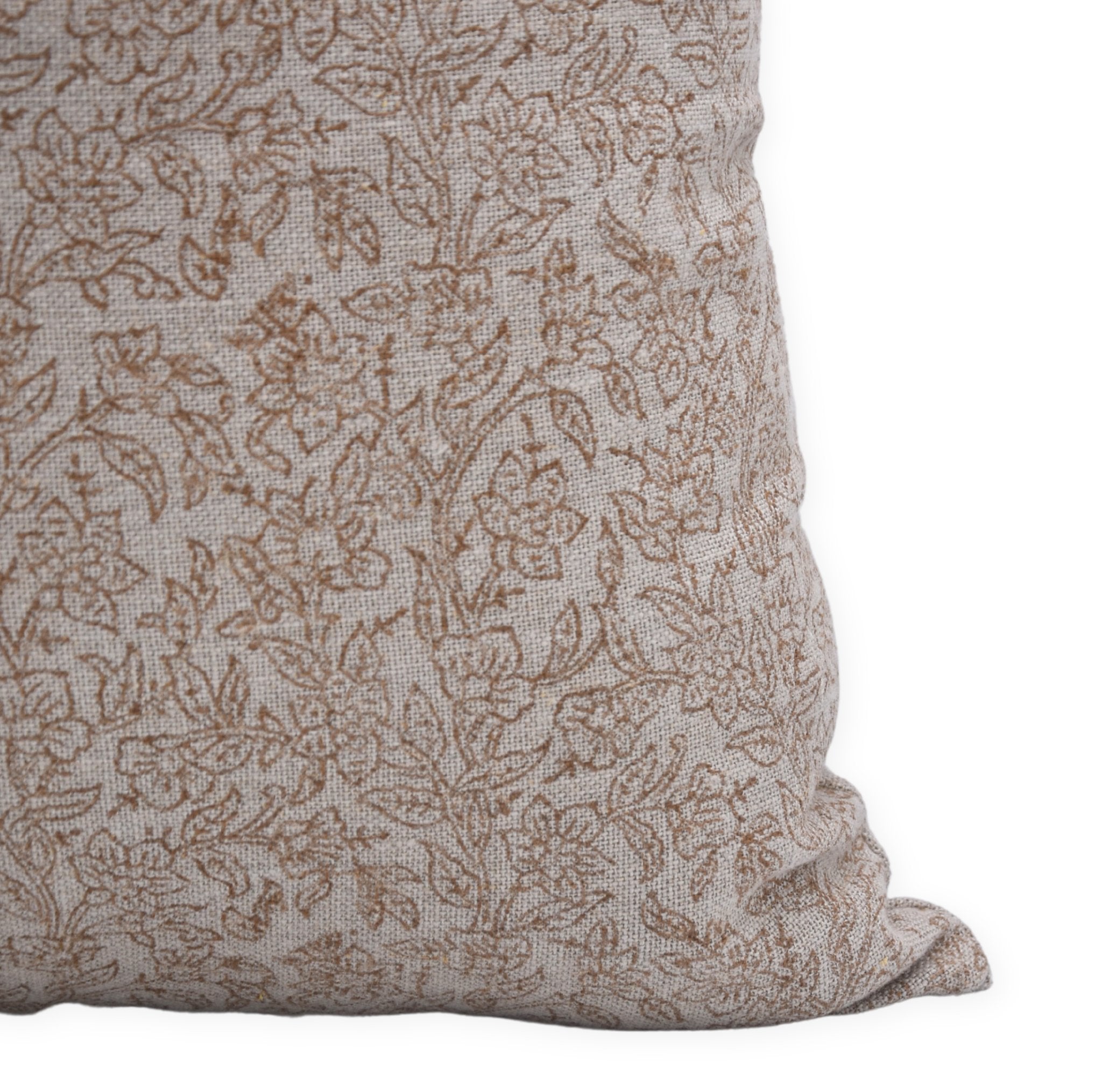 Block print Heavy Linen Pillow Cover - VISHV JAAL - FABDIVINE LLC