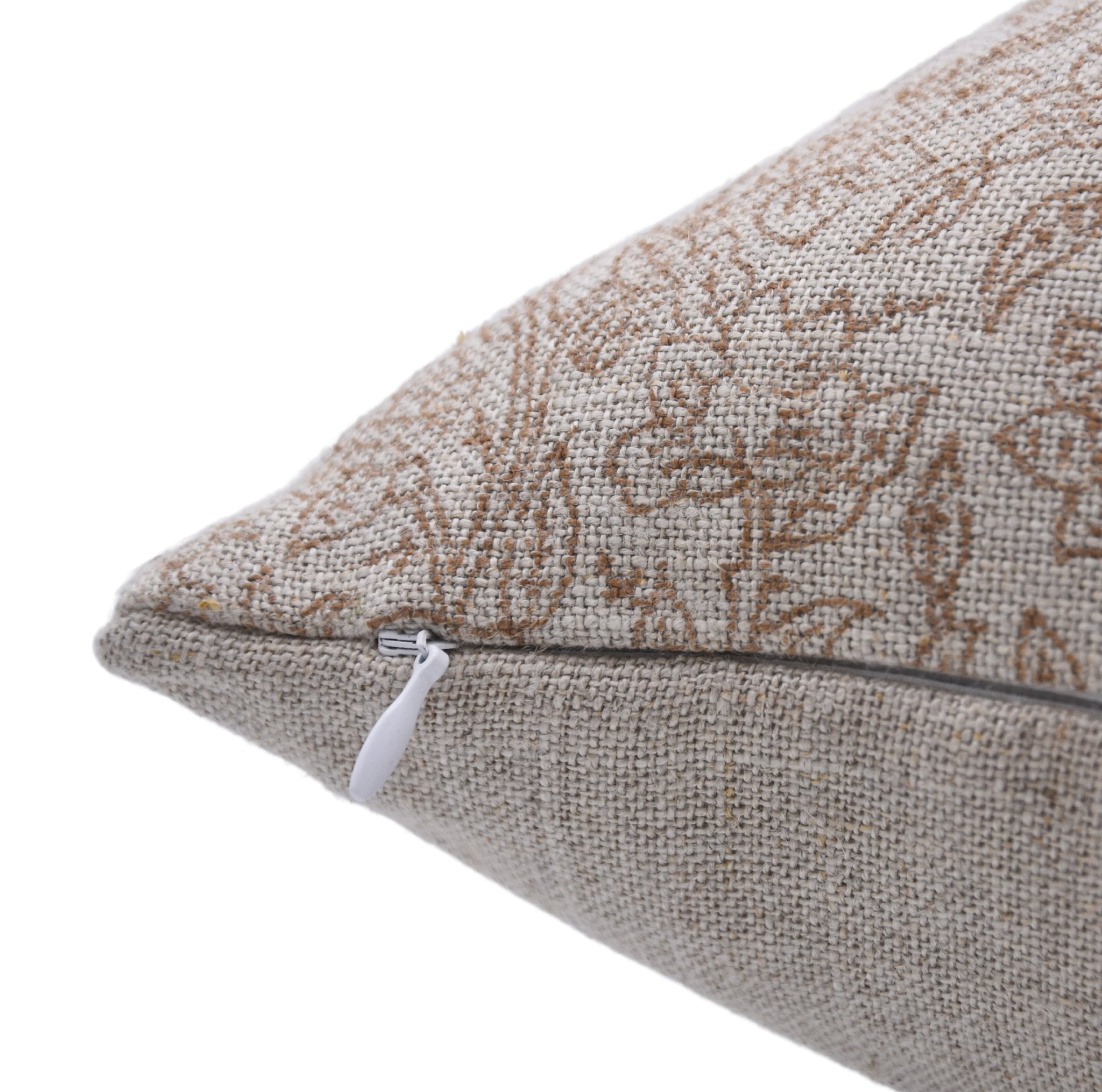 Square/Lumber block print pillow cover- thick/heavy linen- VISHV JAAL - Fabdivine