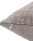 Square/Lumber block print pillow cover- thick/heavy linen- VISHV JAAL - Fabdivine