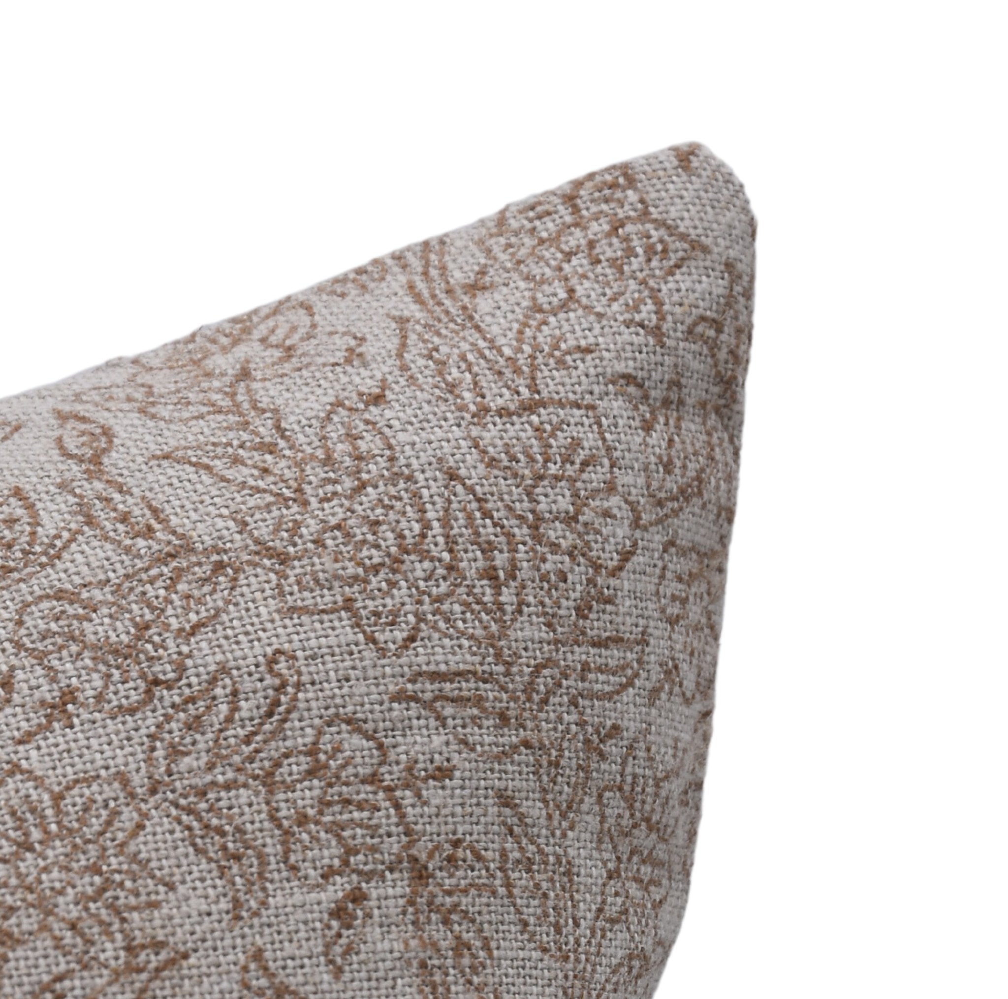 Block print Heavy Linen Pillow Cover - VISHV JAAL - FABDIVINE LLC