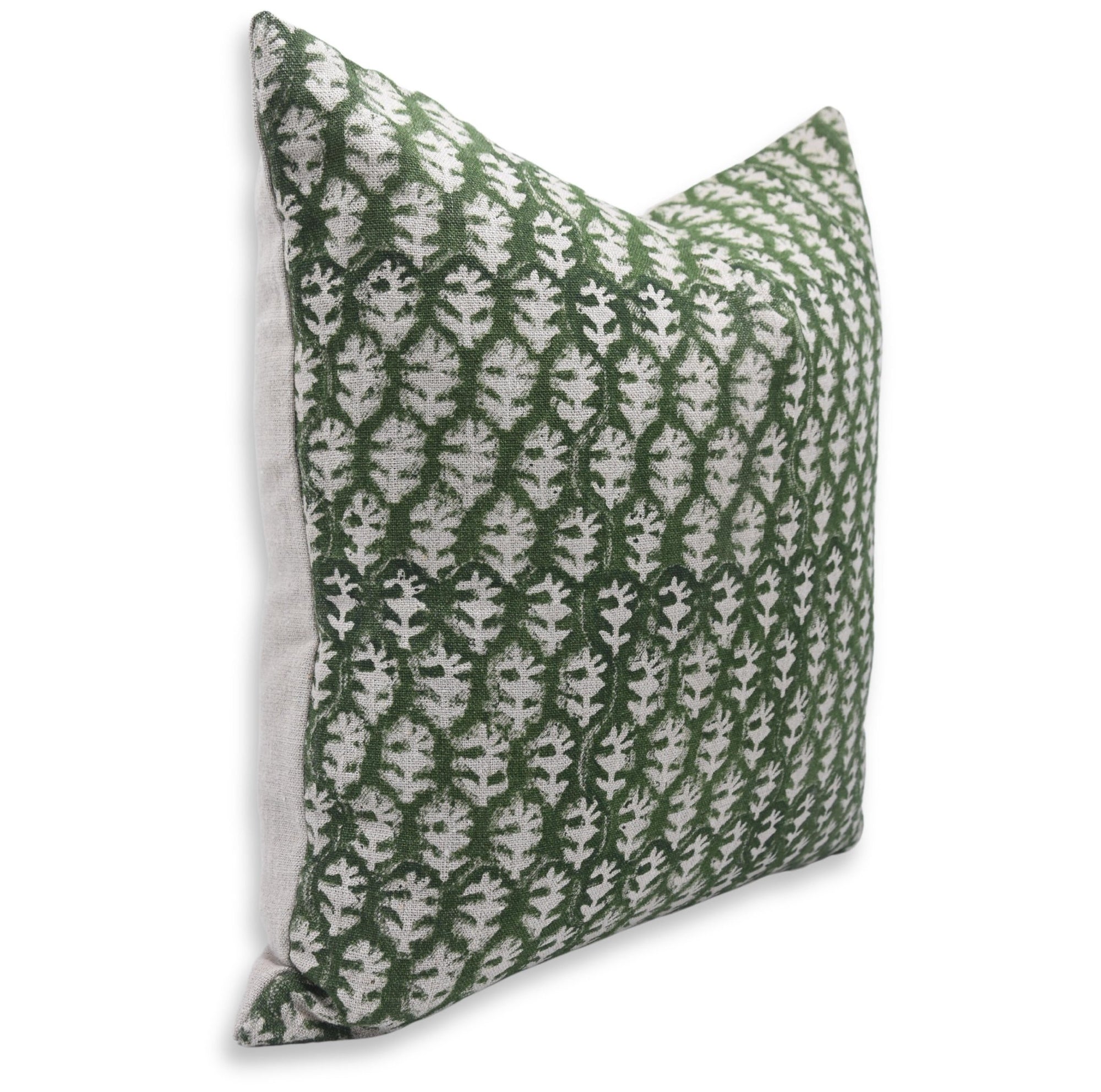 Square/Lumber block print pillow cover- thick/heavy linen- WAJEER - Fabdivine