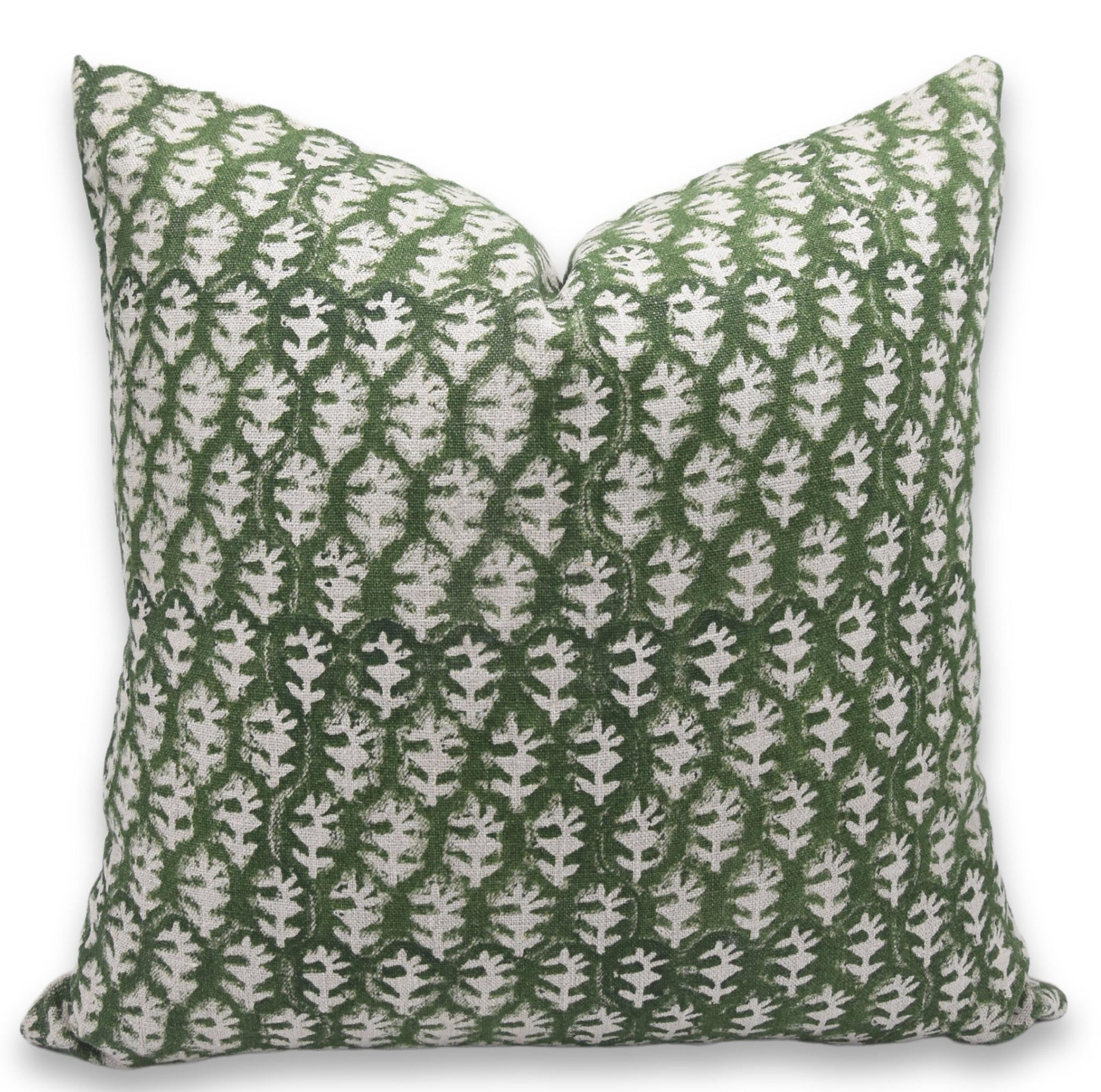 Square/Lumber block print pillow cover- thick/heavy linen- WAJEER - Fabdivine