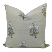 Block print Pillow cover for sofa, couch or bed- Pure Linen- ABHISHEK - Fabdivine