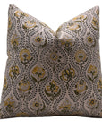 Block Print Pure Linen Pillow Cover - AMARBEL - Fabdivine