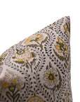 Block Print Pure Linen Pillow Cover - AMARBEL - Fabdivine