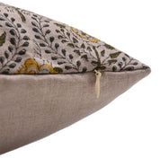 Block Print Pure Linen Pillow Cover - AMARBEL - Fabdivine