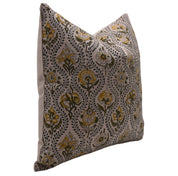 Block Print Pure Linen Pillow Cover - AMARBEL - Fabdivine