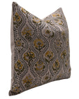 Block Print Pure Linen Pillow Cover - AMARBEL - Fabdivine