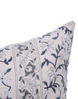 Block print pure linen throw pillow cover- ARADHANA - Fabdivine