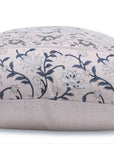 Block print pure linen throw pillow cover- ARADHANA - Fabdivine