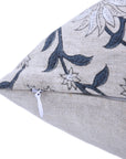 Block print pure linen throw pillow cover- ARADHANA - Fabdivine