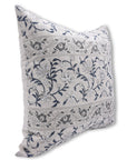 Block print pure linen throw pillow cover- ARADHANA - Fabdivine