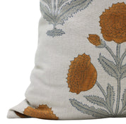 Throw Pillow Cover –Designer Collection of Hand Block Print Pure Linen- BADSHAH - Fabdivine