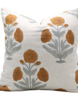 Throw Pillow Cover –Designer Collection of Hand Block Print Pure Linen- BADSHAH - Fabdivine