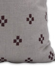 Square/Lumber block print pillow cover- pure linen- BARFI - Fabdivine