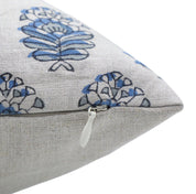 Block print Pillow cover for sofa, couch or bed- Pure Linen- BHEESHMA - Fabdivine