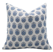 Block print Pillow cover for sofa, couch or bed- Pure Linen- BHEESHMA - Fabdivine