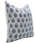 Block print Pillow cover for sofa, couch or bed- Pure Linen- BHEESHMA - Fabdivine