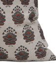 Block Print Pure Linen Pillow Cover - BHEESHMA - Fabdivine