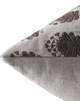 Block Print Pure Linen Pillow Cover - BHEESHMA - Fabdivine