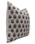 Block Print Pure Linen Pillow Cover - BHEESHMA - Fabdivine