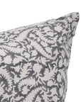 Hand Block Print pure linen designer pillow cover- BLACK FOREST - Fabdivine