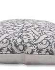 Hand Block Print pure linen designer pillow cover- BLACK FOREST - Fabdivine