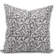 Hand Block Print pure linen designer pillow cover- BLACK FOREST - Fabdivine