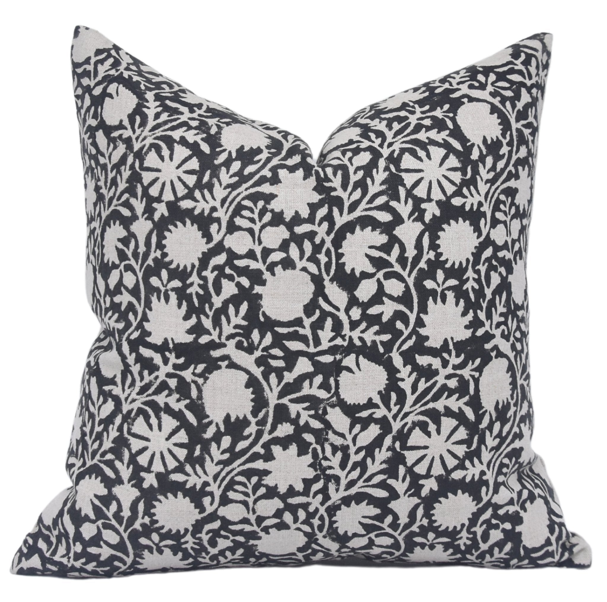 CHAKRI Hand Block Print Pure Linen designer pillow cover - Fabdivine