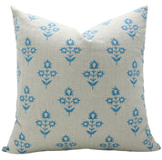 Block print Pure Linen throw pillow cover- CHAMELI - Fabdivine