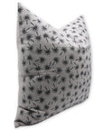 Block print pure linen throw pillow cover- COCONUT - Fabdivine