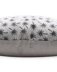 Block print pure linen throw pillow cover- COCONUT - Fabdivine