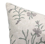 Square/Lumber block print pillow cover- Pure Linen- DAISY - Fabdivine