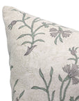 Square/Lumber block print pillow cover- Pure Linen- DAISY - Fabdivine