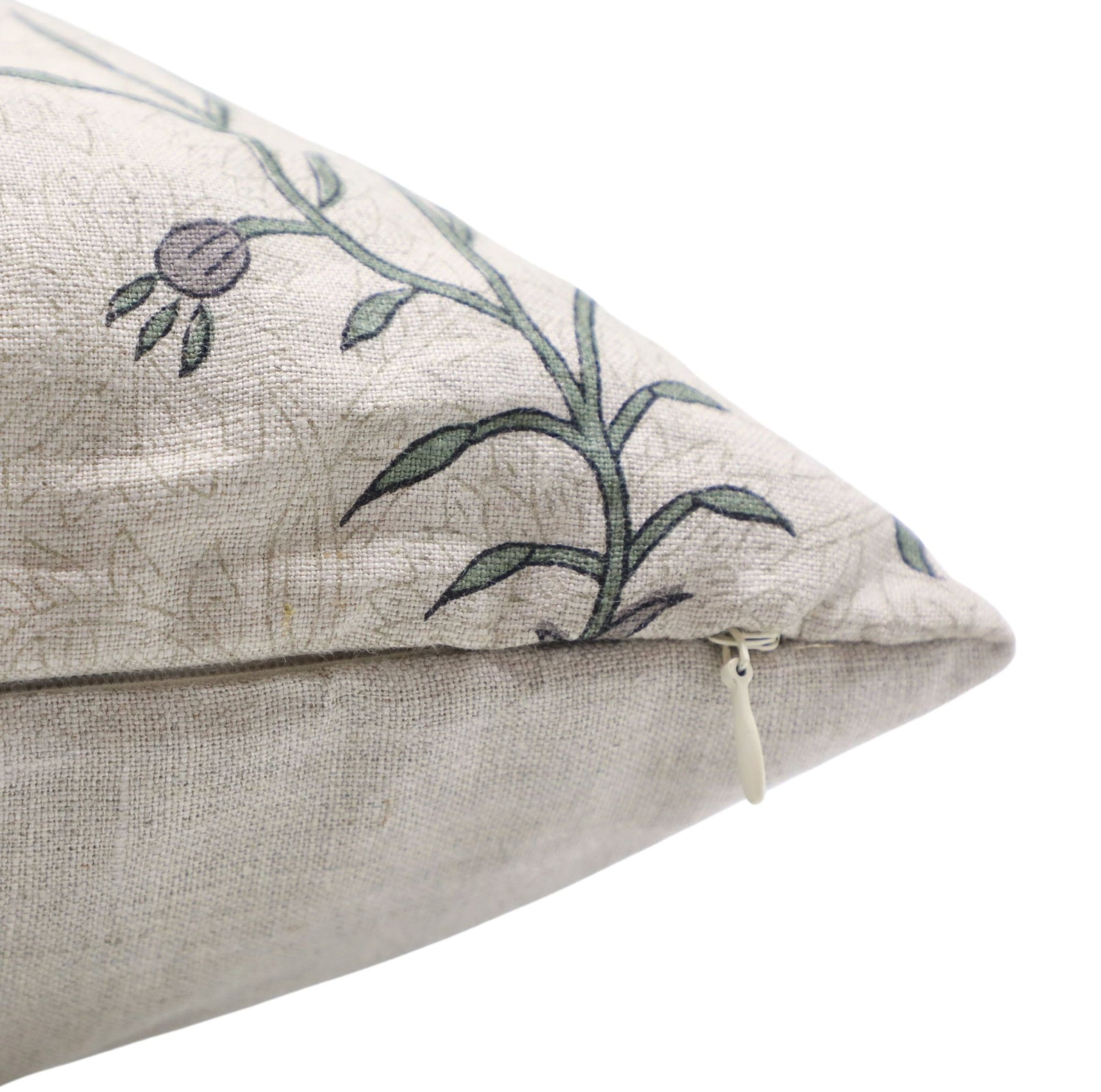 Square/Lumber block print pillow cover- Pure Linen- DAISY - Fabdivine